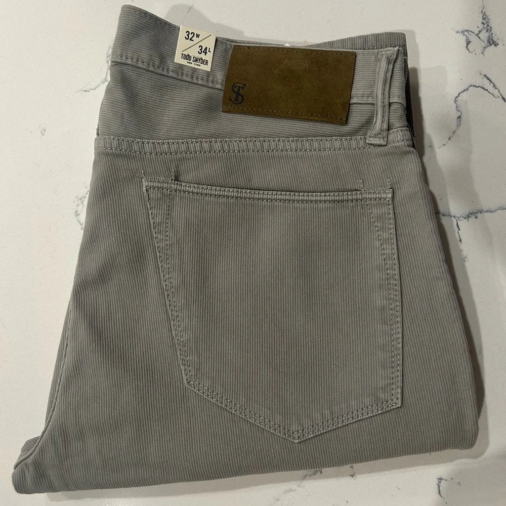 NWT Todd Snyder slim 5 pocket bedford corduroy pant cactus sage green size 32x34 - Picture 6 of 6
